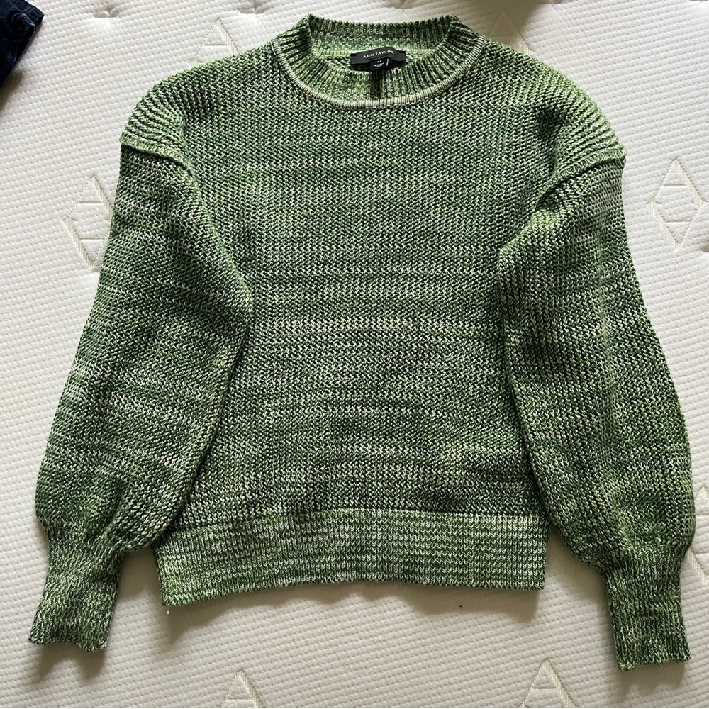 Green knit sweater